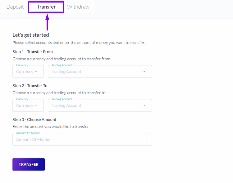 Transfer Sign Up Our Inter-Account Transfers Are Now 100 Pips Cheaper